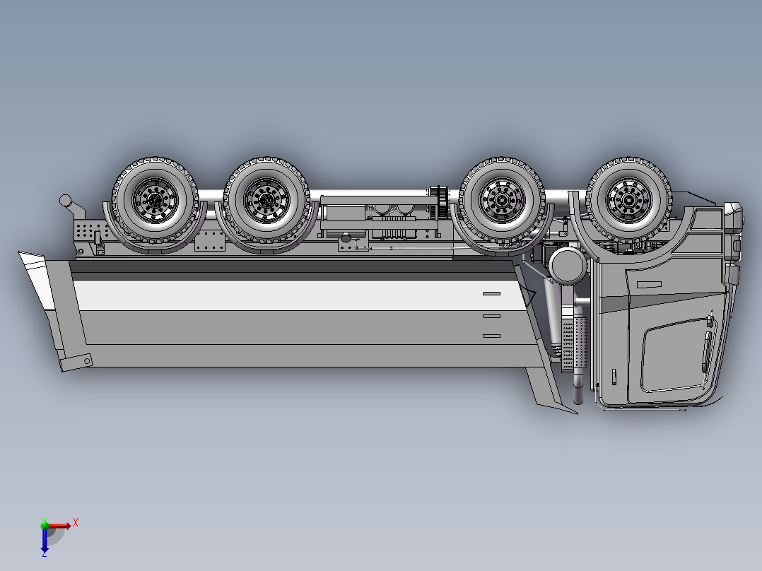 自卸式卡车俯视图