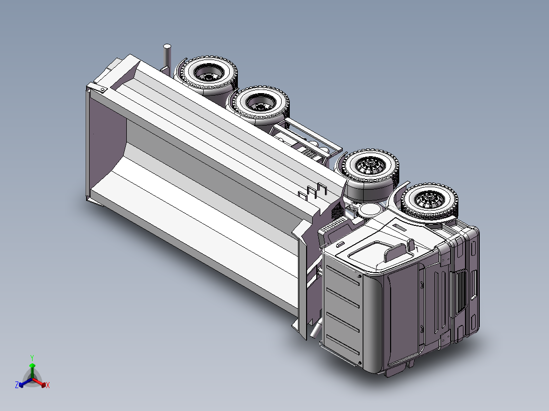 自卸式卡车正等轴测图