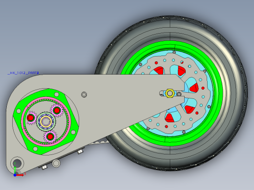 电动踏板车电单车详细模型前视缩略图