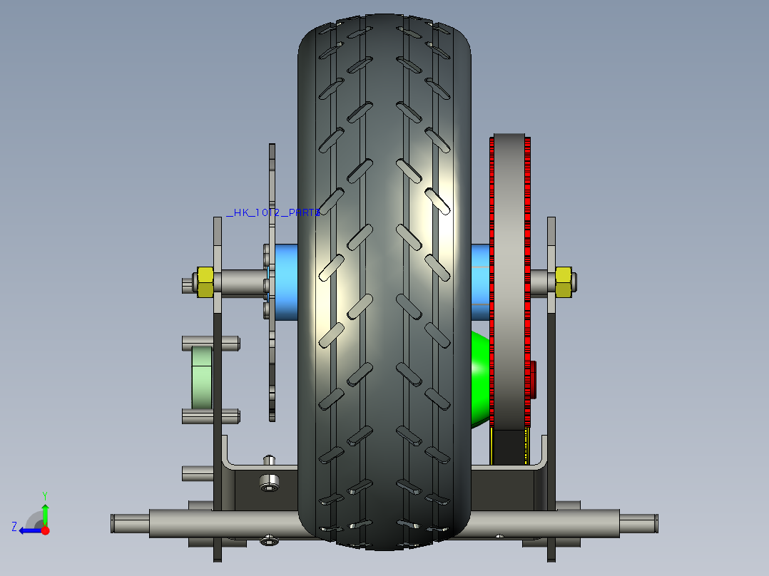 电动踏板车电单车详细模型右视图