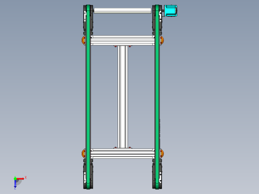 LE-XC4080-重载托盘输送线右直连驱动俯视缩略图