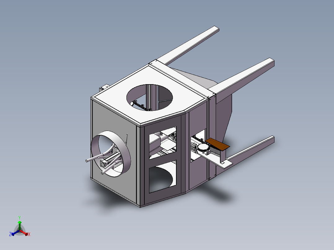 水沙清洗机正等轴测图