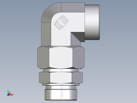 卡套式工业通用硬管接头EO_Assembled_adjustable_standpipe_elbow_EVW38SROMD71前视缩略图