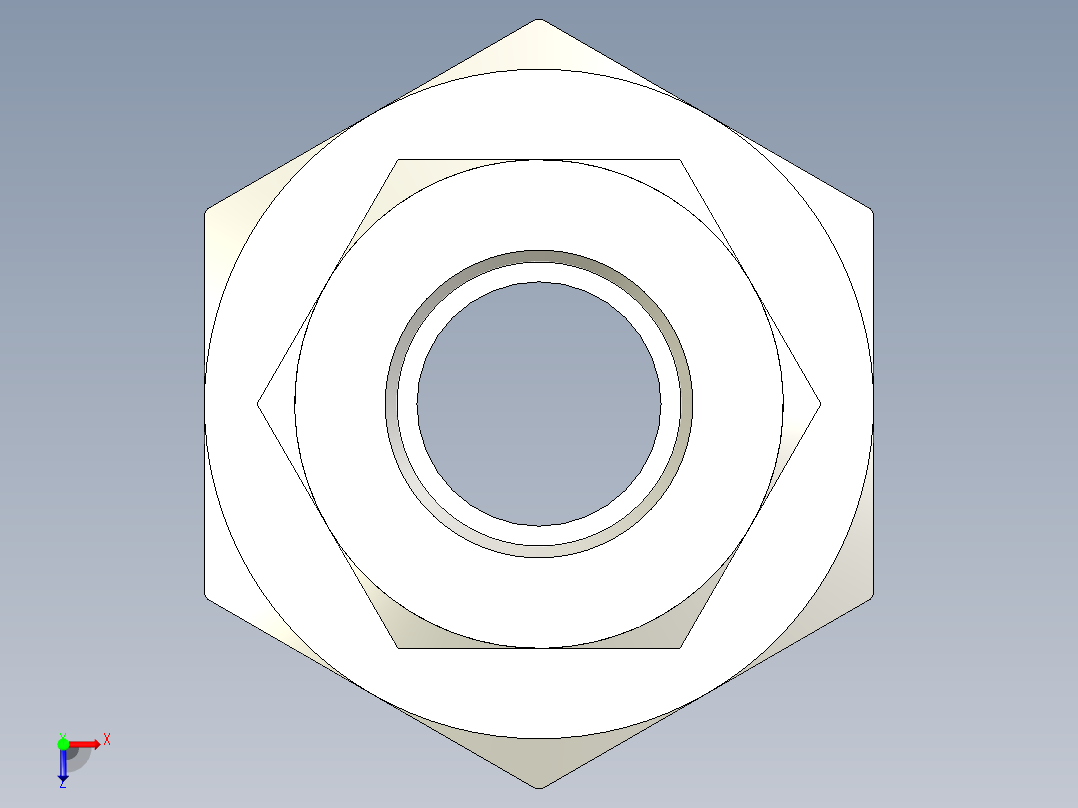 不锈钢Gyrolok管接头，公接头，16 mm管外径x 1-2英寸。外螺纹管焊缝俯视图