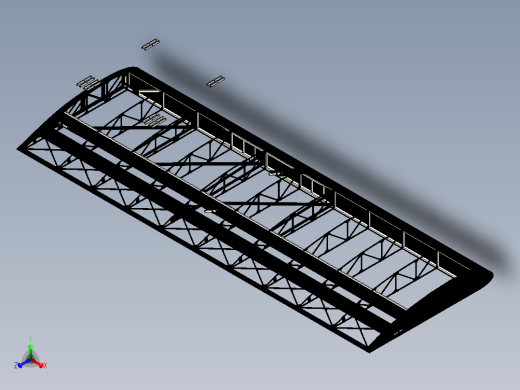 超轻型飞机机翼3D数模图纸