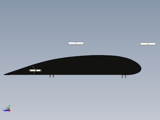 超轻型飞机机翼3D数模图纸右视缩略图