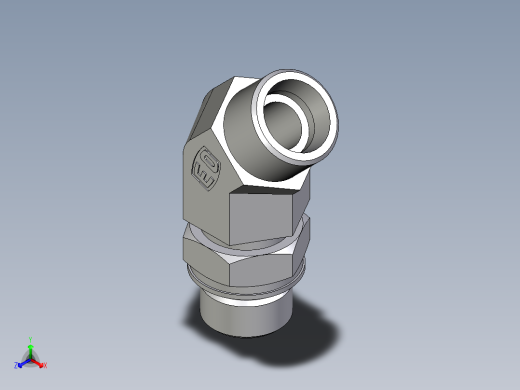 卡套式工业通用硬管接头EO_Adjustable_locknut_45_deg_elbow_VEE16SMOROMDCF