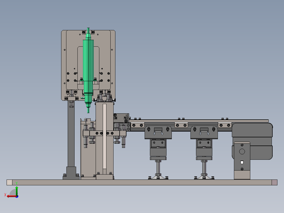 翻转定位机构后视图