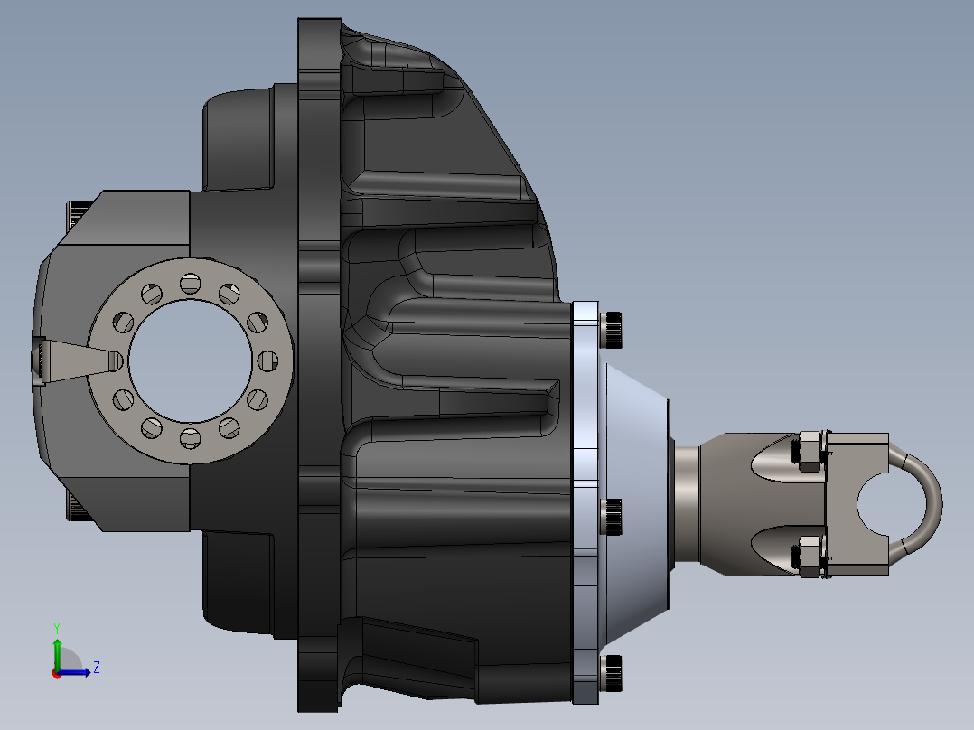 铸造的天线座左视图