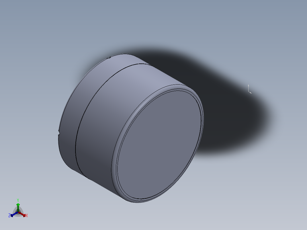 旋转式开合烟灰缸正等轴测图