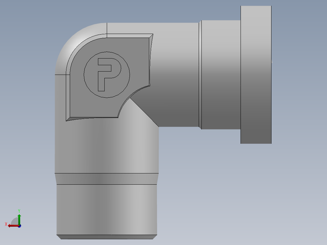 法兰接头、1CFL9-22-08后视图