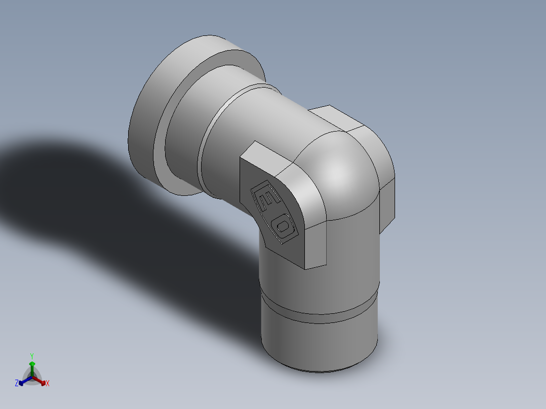 法兰接头、1CFL9-22-08正等轴测图