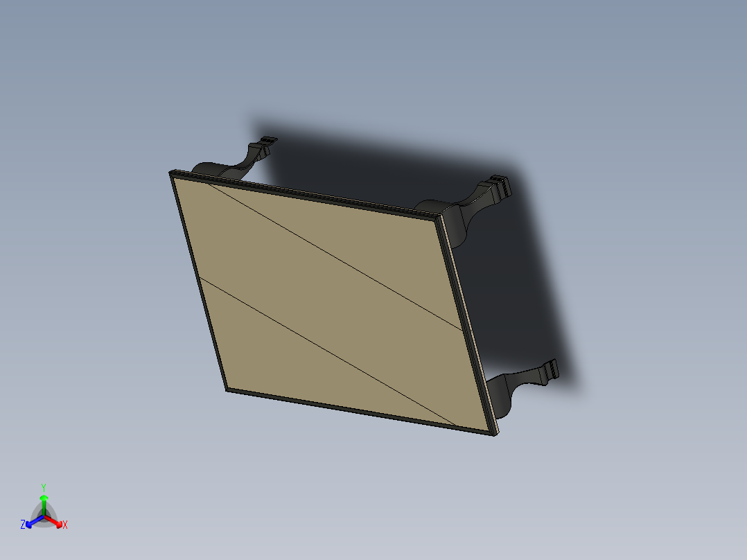 质朴的桌子正等轴测图