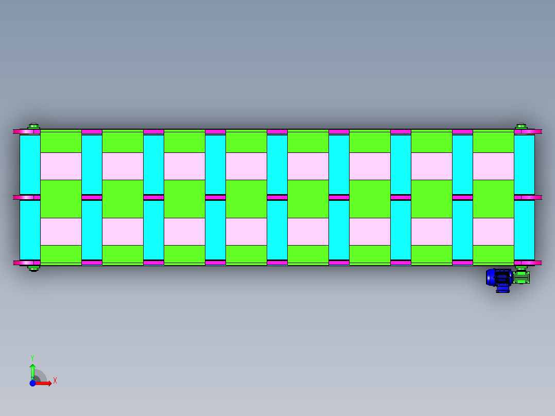 皮带运输机设计图前视图