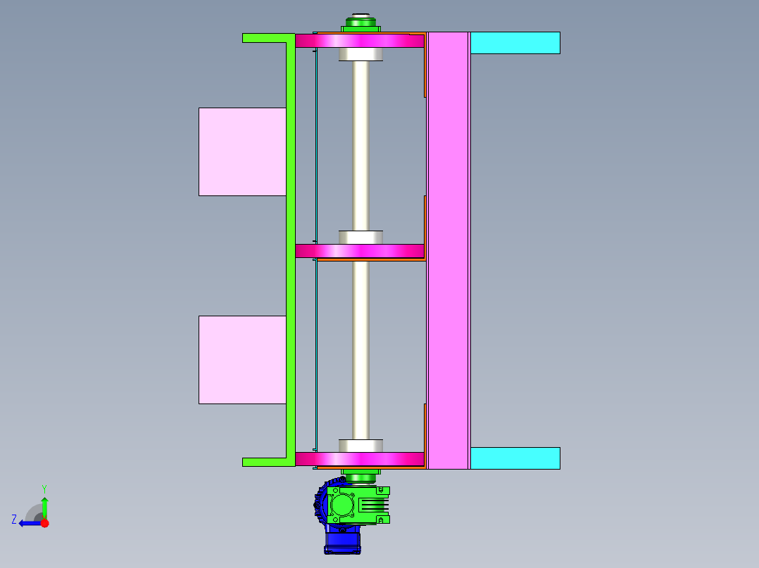 皮带运输机设计图右视图