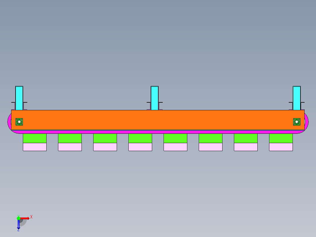 皮带运输机设计图俯视图