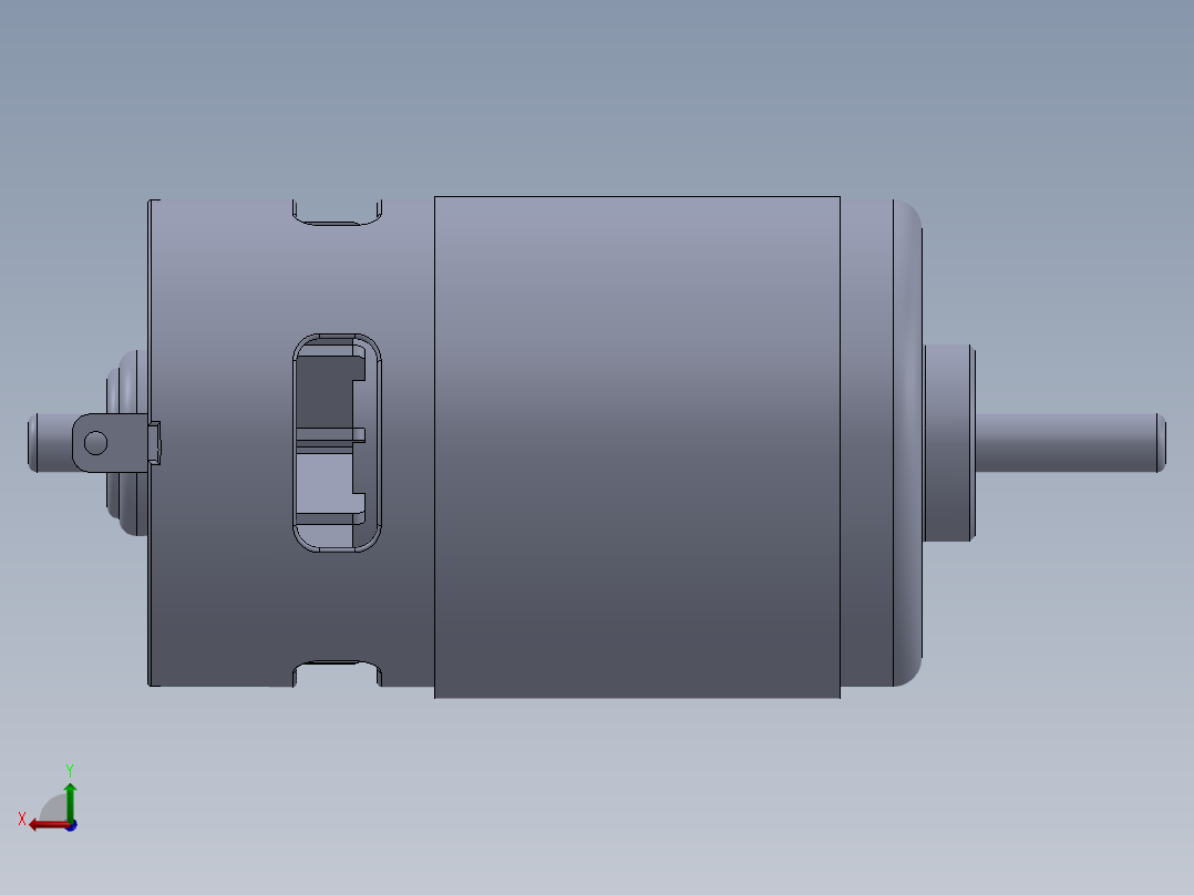 直流电机、电机(22)后视图