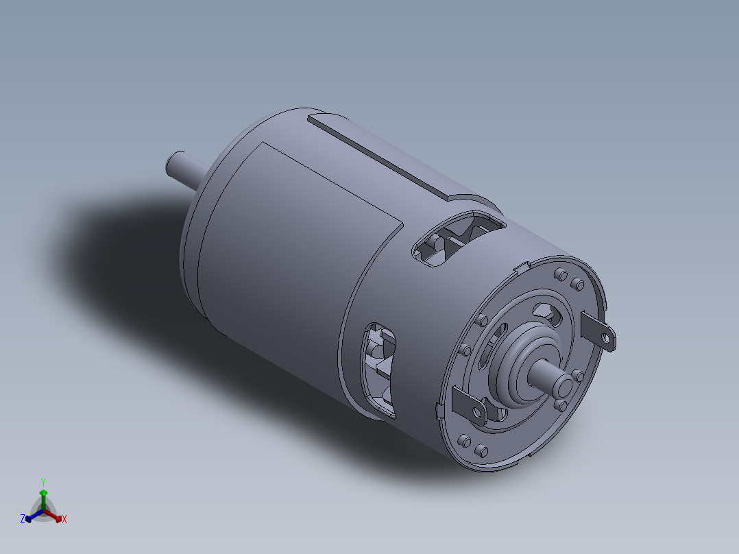 直流电机、电机(22)正等轴测图