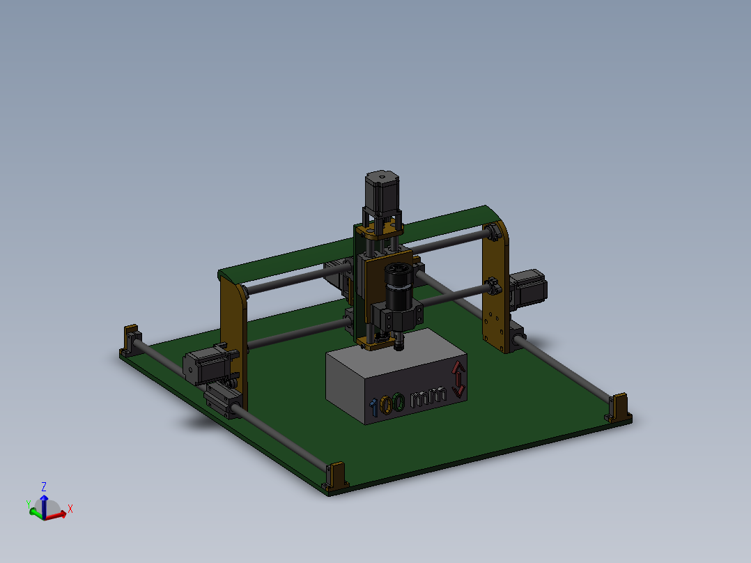 3轴高度100mm雕刻机