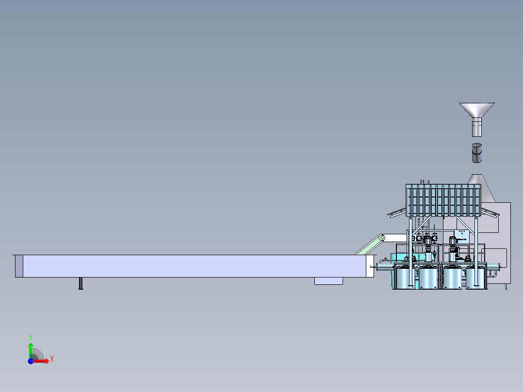 电石厂净化灰处理产线step前视图