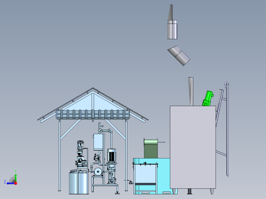 电石厂净化灰处理产线step右视缩略图