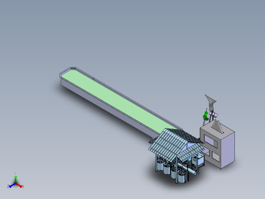 电石厂净化灰处理产线step正等轴测缩略图