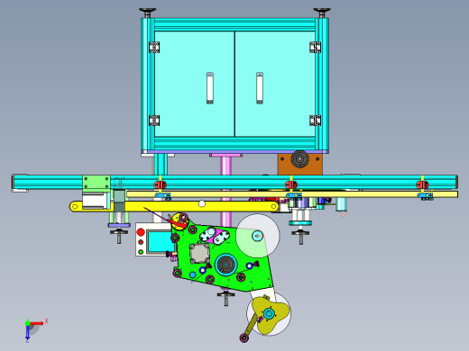 纸盒90度直角双面贴标机俯视缩略图