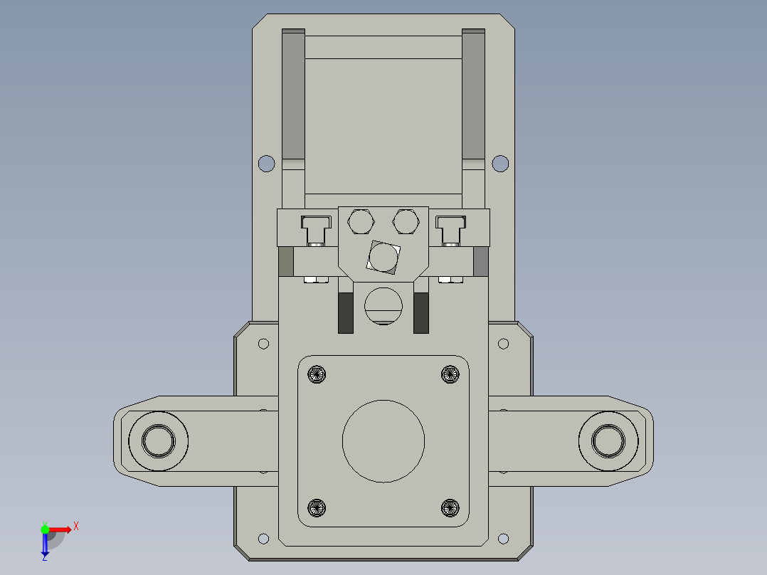 采用高能气缸的气动压力机俯视图