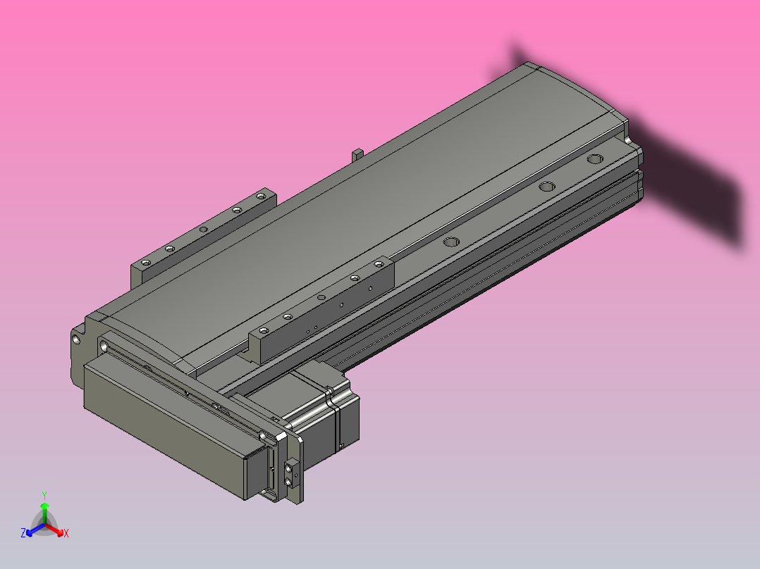 MT136BS.L#.200.BL.P40.C3直线模组 最大负载85KG 最大推力700N 400W电机左侧安装 MT136BS规格主视图