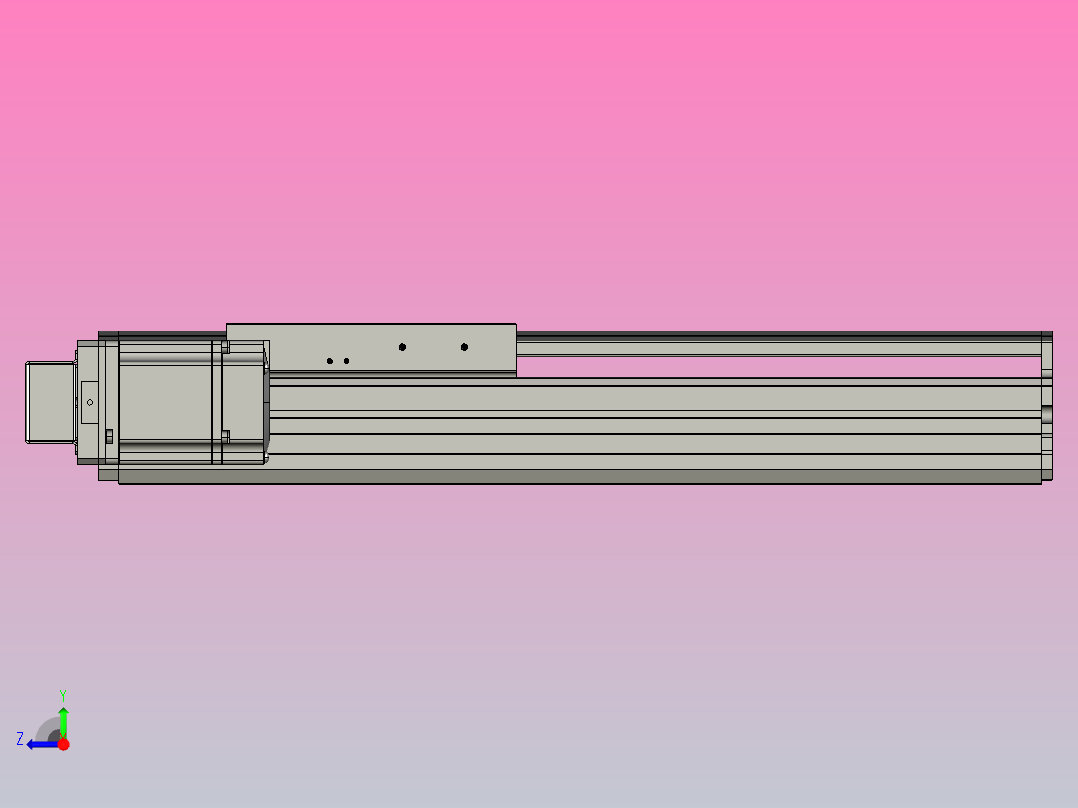 MT136BS.L#.200.BL.P40.C3直线模组 最大负载85KG 最大推力700N 400W电机左侧安装 MT136BS规格右视图
