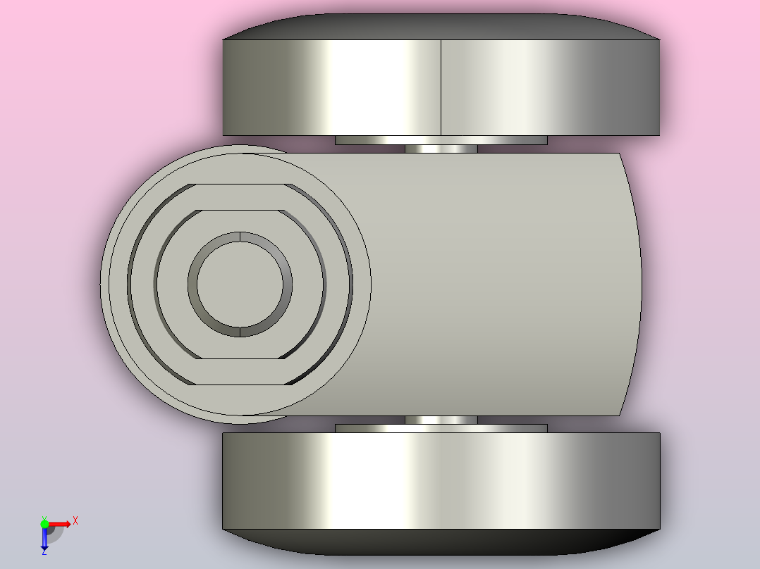 带调整块脚轮CMPAN50-N俯视图
