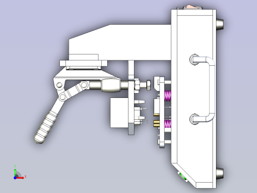 PCB电路板手动测试治具3D图前视缩略图