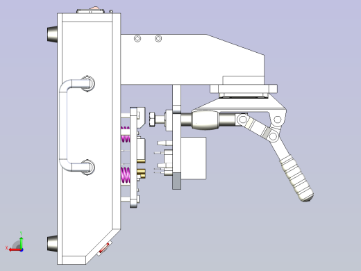 PCB电路板手动测试治具3D图后视缩略图