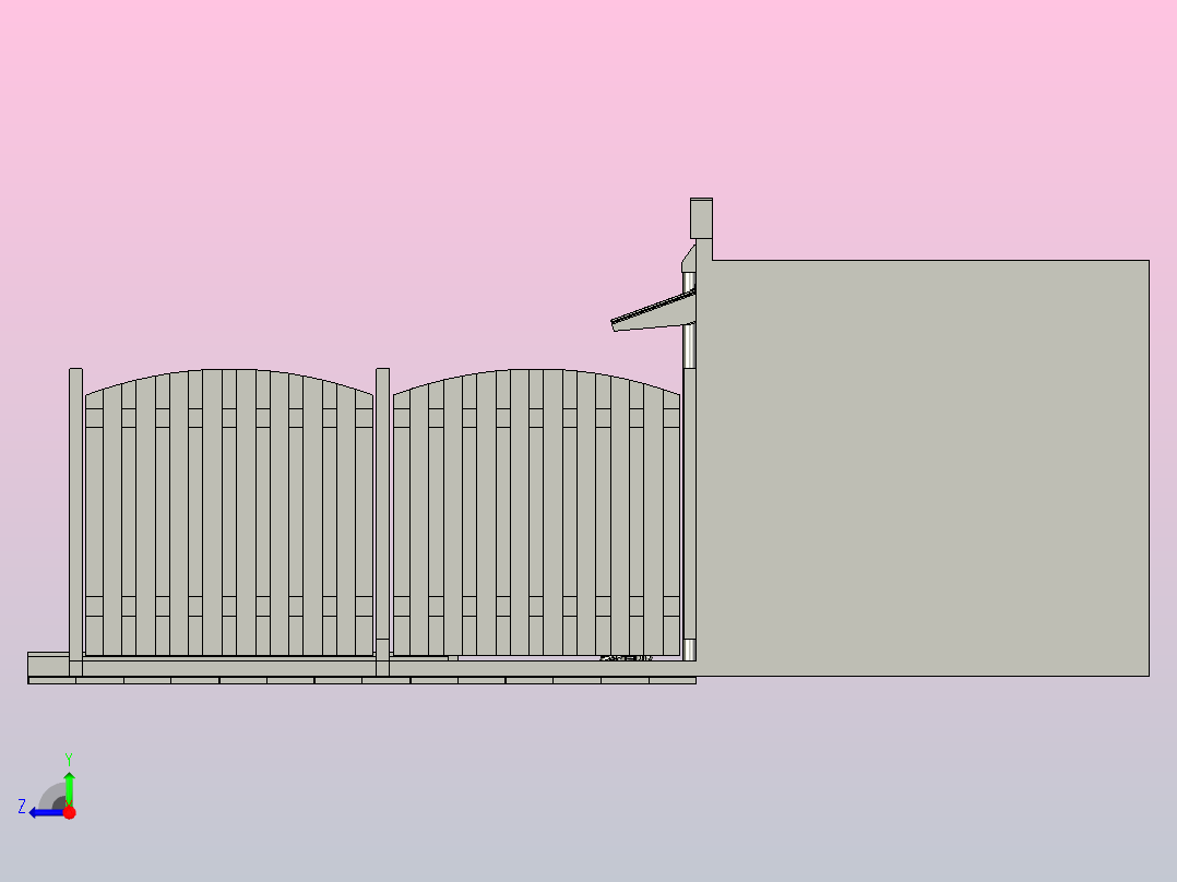 玻璃支架右视图