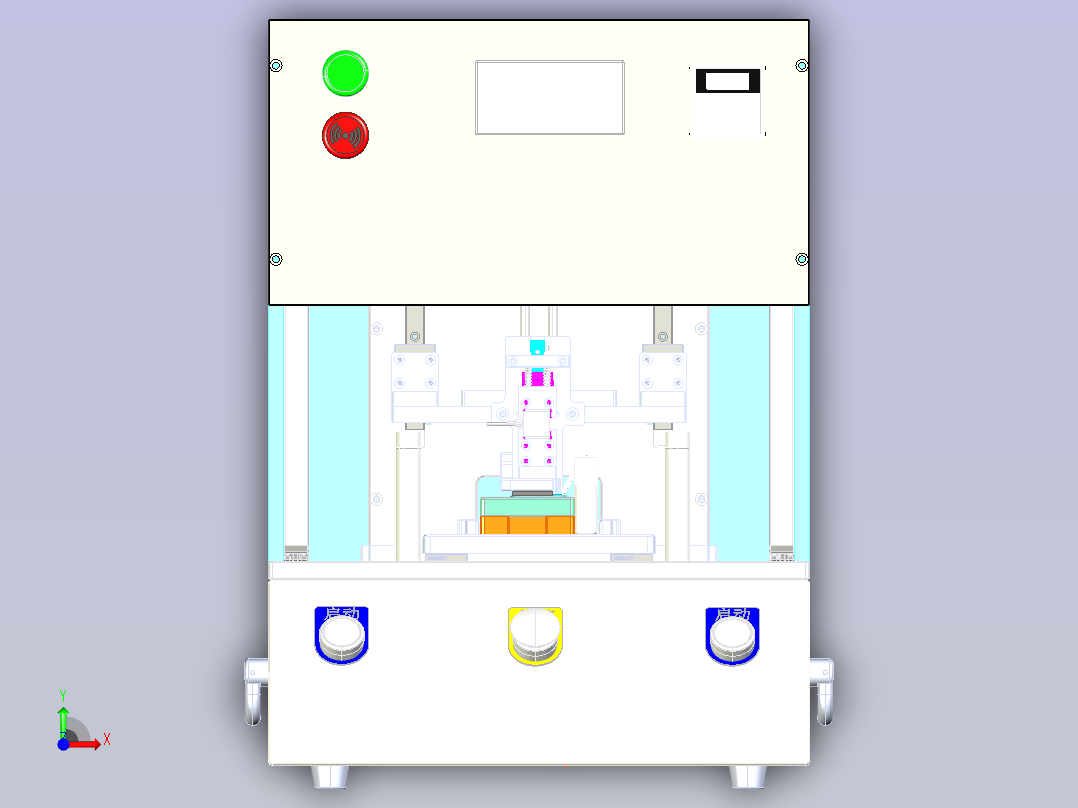 桌面式压力机前视图