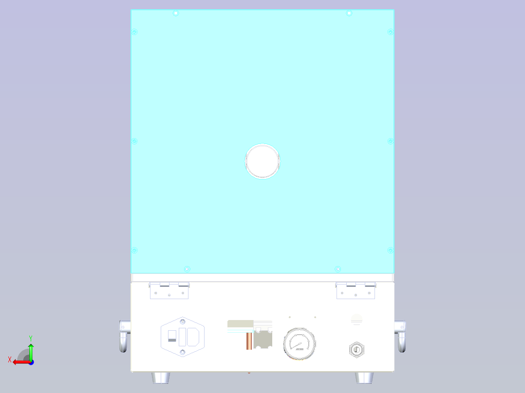 桌面式压力机后视图