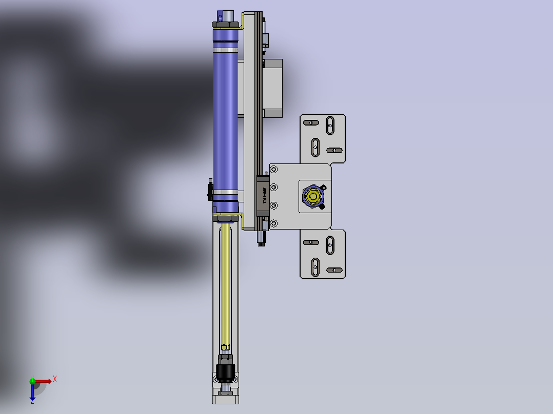 气动移载机构俯视图