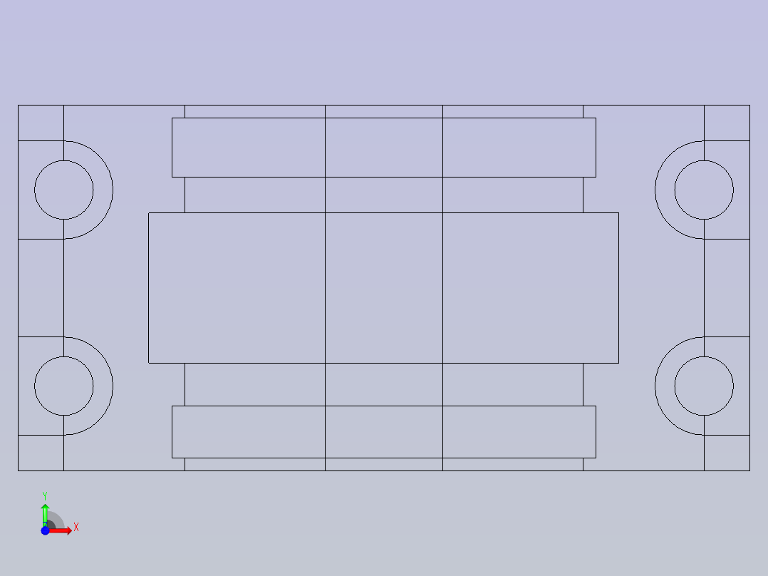 FreeCAD轴承座Model前视图