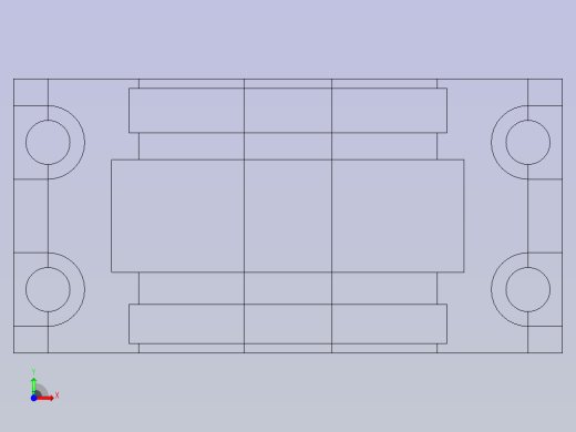 FreeCAD轴承座Model前视缩略图