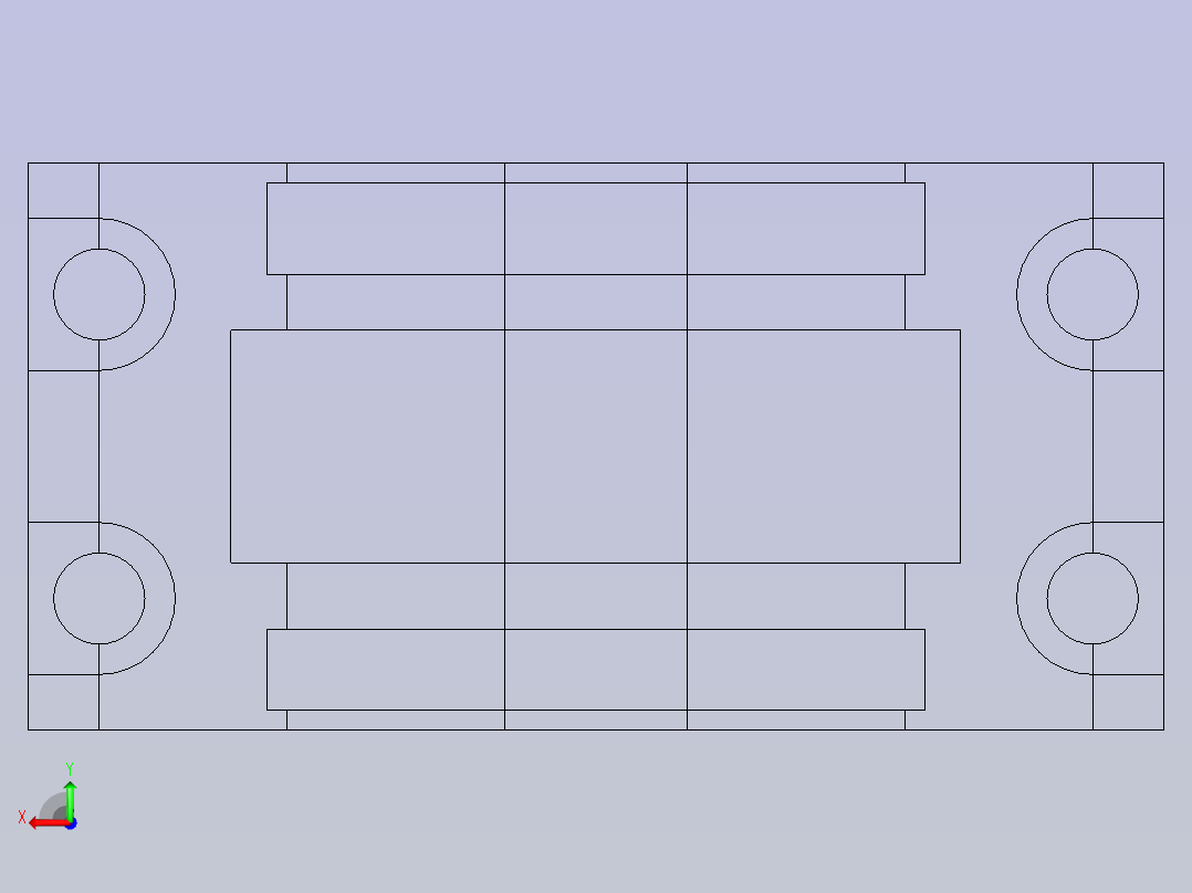 FreeCAD轴承座Model后视图