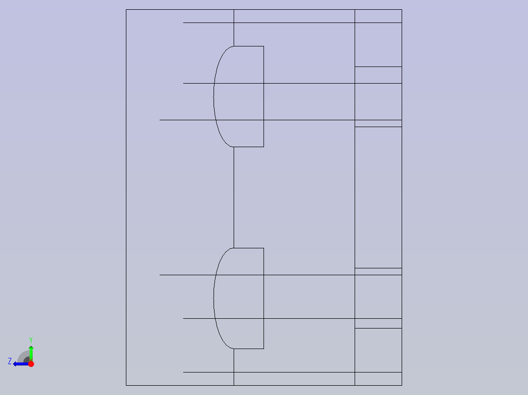 FreeCAD轴承座Model右视图