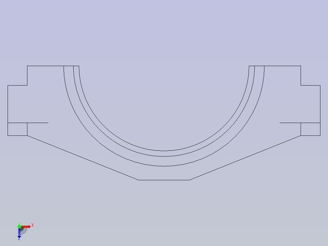 FreeCAD轴承座Model俯视图
