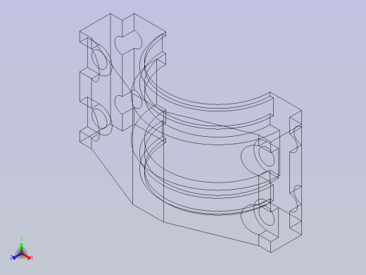 FreeCAD轴承座Model正等轴测缩略图