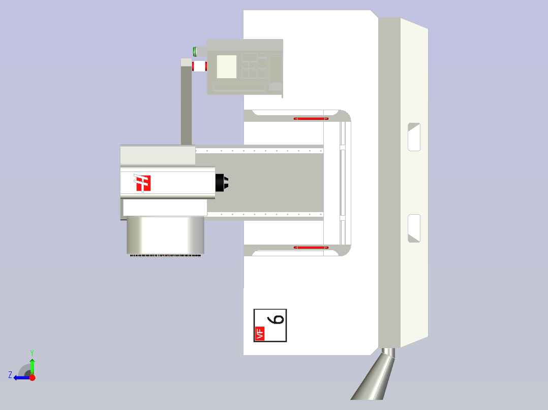 哈斯VF6 VMC机床右视图