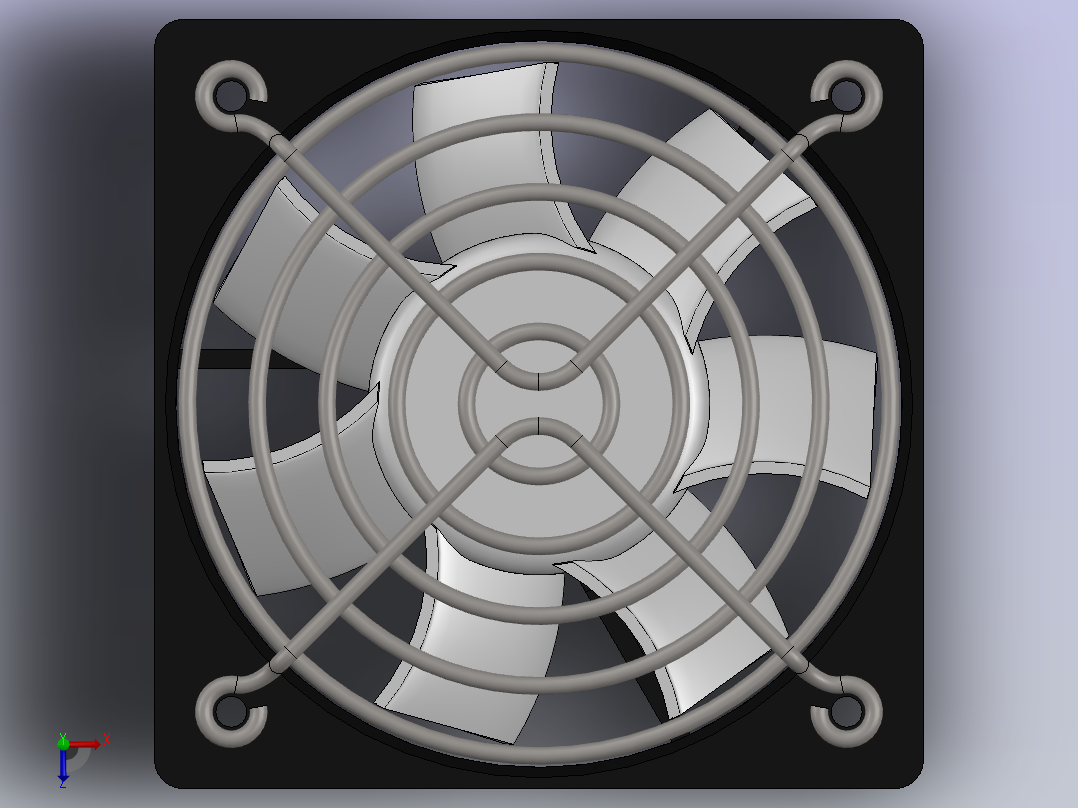 直流风扇组件（配置俯视图