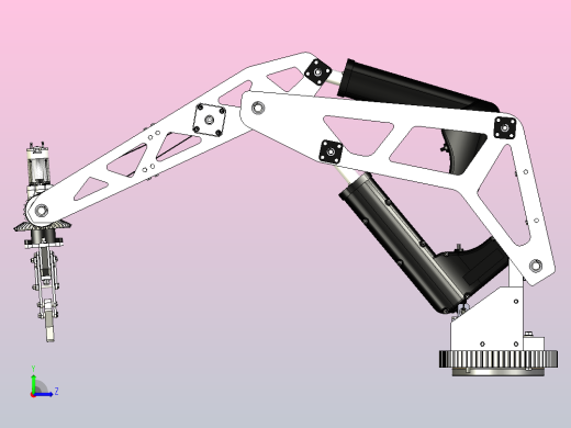 一款多功能工业机械手3D模型左视缩略图