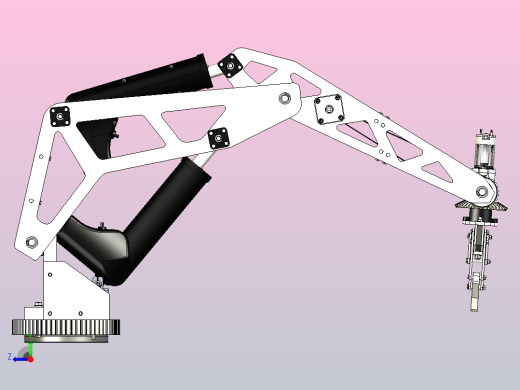 一款多功能工业机械手3D模型右视缩略图