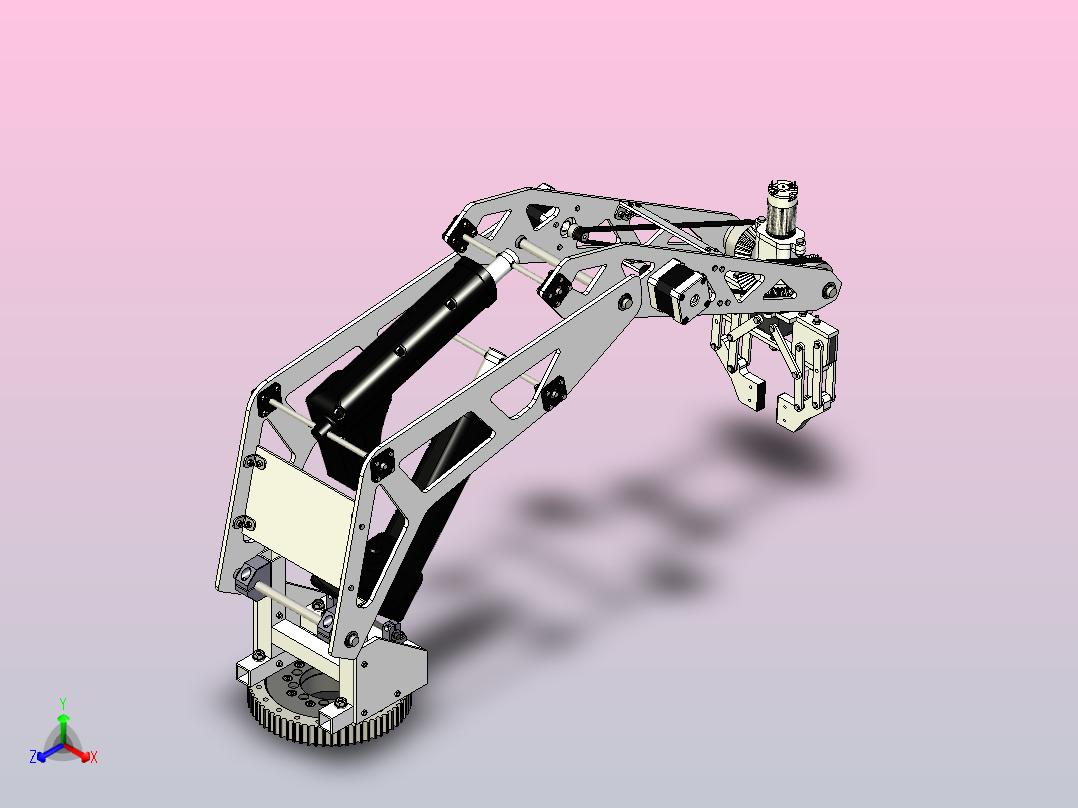 一款多功能工业机械手3D模型正等轴测图
