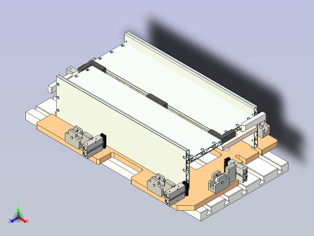 一款铝型材加工工装夹具主视图