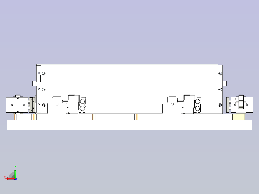 一款铝型材加工工装夹具后视图